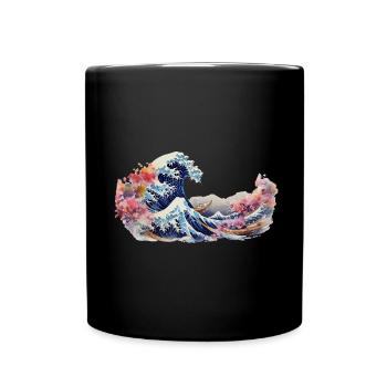 Japonais Wave La Grande Vague de Kanagawa - Mug uni - noir - Devant