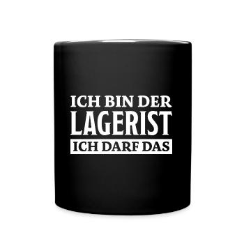 Lagerist Spruch Logistik Lustige Lagerist Geschenk - Tasse einfarbig - Schwarz - Vorne