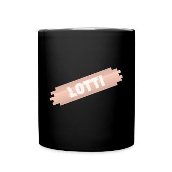 Mutter Lotti - Tasse einfarbig - Schwarz - Vorne