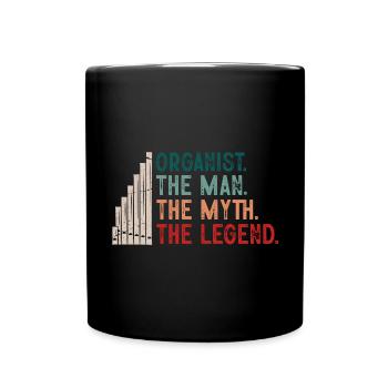 Organist: Organist, Church Organist, Organ - Full Colour Mug - black - Front