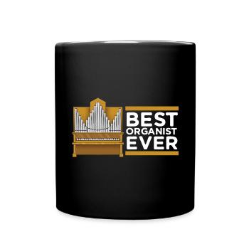 Organiste : organiste, organiste d’église, orgue - Mug uni - noir - Devant