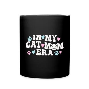 In my cat mother era for cat mommies - Full Colour Mug - black - Front