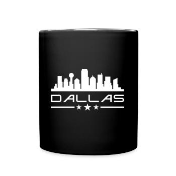 Dallas skyline design for proud Dallasites - Full Colour Mug - black - Front