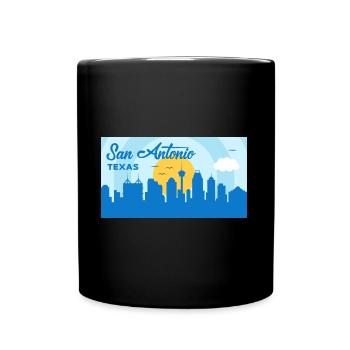 San Antonio Texas Skyline Design für stolze San - Tasse einfarbig - Schwarz - Vorne