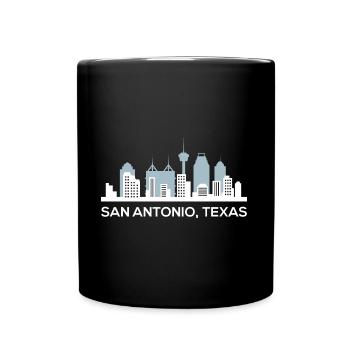 San Antonio Texas Skyline Design für stolze San - Tasse einfarbig - Schwarz - Vorne
