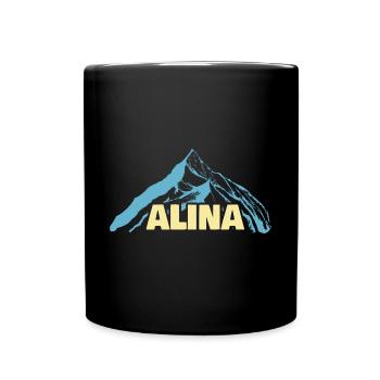 Woman's name Alina - Full Colour Mug - black - Front