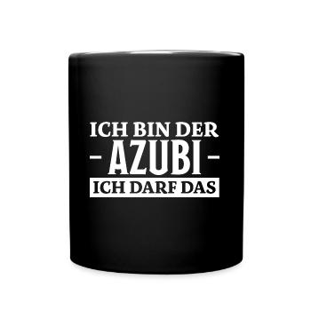 Azubi Spruch Lehrling Job Lustiges Azubi Geschenk - Tasse einfarbig - Schwarz - Vorne