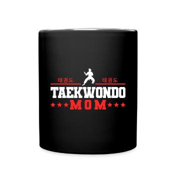 TKD Korean Martial Arts Tae Kwon - Tasse einfarbig - Schwarz - Vorne