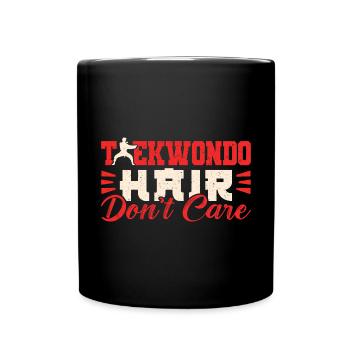 TKD Korean Martial Arts Tae Kwon - Tasse einfarbig - Schwarz - Vorne
