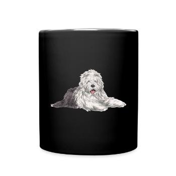 Old English Sheepdog Sheepie Bobtail - Full Colour Mug - black - Front