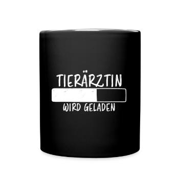 Tierärztin Spruch Job Lustiges Tierärztin Geschenk - Tasse einfarbig - Schwarz - Vorne