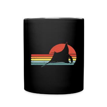 Mantarochen Retro Vintage Mantarochen Liebhaber - Tasse einfarbig - Schwarz - Vorne