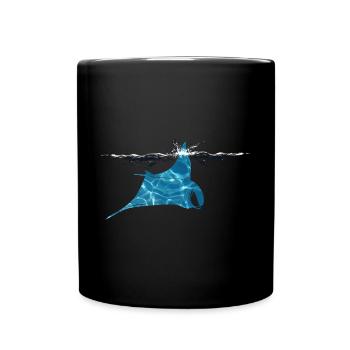 Mantarochen Niedlicher - Tasse einfarbig - Schwarz - Vorne