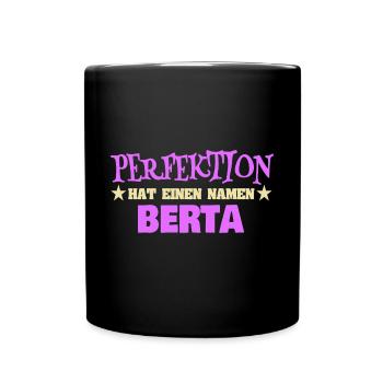 Geschenk für Berta - Tasse einfarbig - Schwarz - Vorne