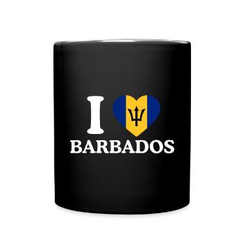 Barbados flag Barbadian bayan - Full Colour Mug - black - Front