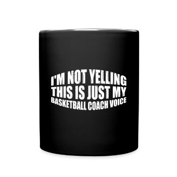 This Is Just My Basketball Coach Voice 4 - Full Colour Mug - black - Front