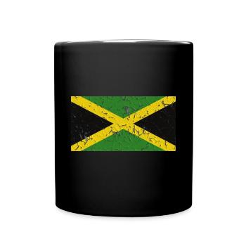 Land für Jamaika Jamaika Flagge - Tasse einfarbig - Schwarz - Vorne