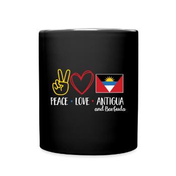 Flag of Antigua and Barbuda - Full Colour Mug - black - Front
