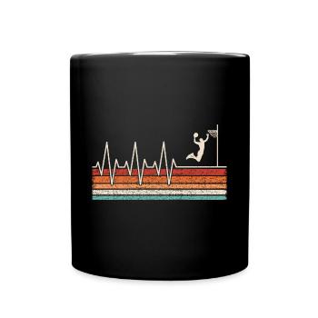 Battement de cœur d’un joueur de basket-ball - Mug uni - noir - Devant