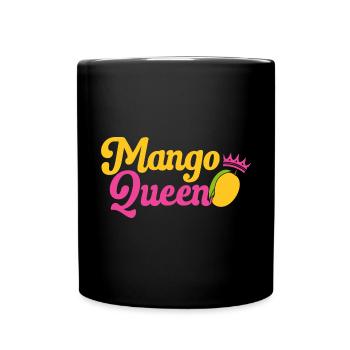 Mango Frucht Mango - Tasse einfarbig - Schwarz - Vorne