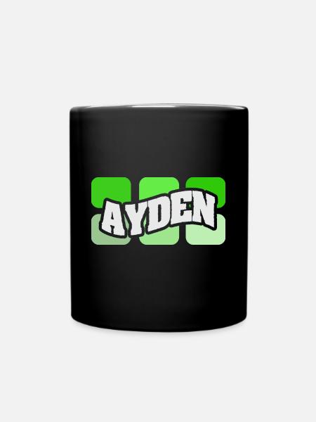 Name Ayden - Tasse einfarbig - Schwarz