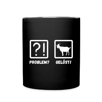 Ziege Ziegenbauer Bauernhof Landwirt Bauer Ziegen - Tasse einfarbig - Schwarz - Vorne