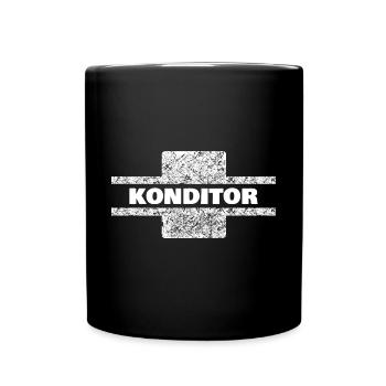 Konditor als Beruf - Tasse einfarbig - Schwarz - Vorne