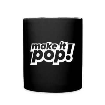 make it pop - Tasse einfarbig - Schwarz - Vorne