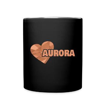 Vorname Aurora - Tasse einfarbig - Schwarz - Vorne