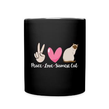 Siamkatze - Tasse einfarbig - Schwarz - Vorne