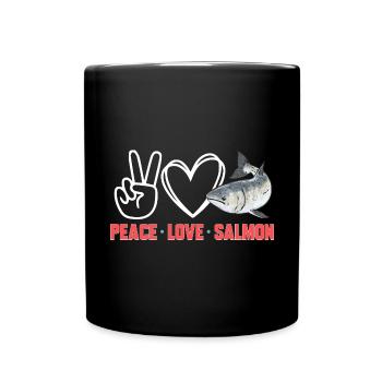 Pêche au saumon Pêcheur de saumon - Mug uni - noir - Devant