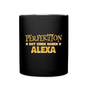 Geschenk für Alexa - Tasse einfarbig - Schwarz - Vorne