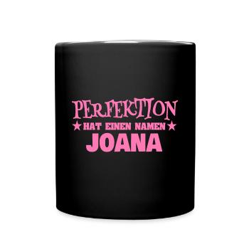 Frauenname Joana - Tasse einfarbig - Schwarz - Vorne