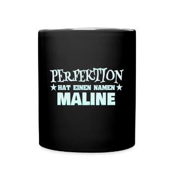 Geschenk für Maline - Tasse einfarbig - Schwarz - Vorne