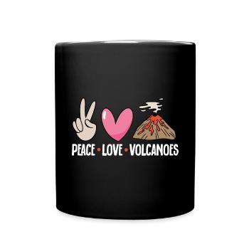 Vulkan Geologie Vulkanologie Lava - Tasse einfarbig - Schwarz - Vorne