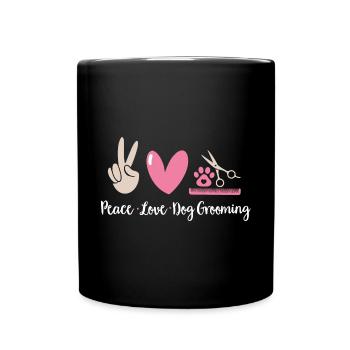 Salon de coiffure pour chiens - Mug uni - noir - Devant