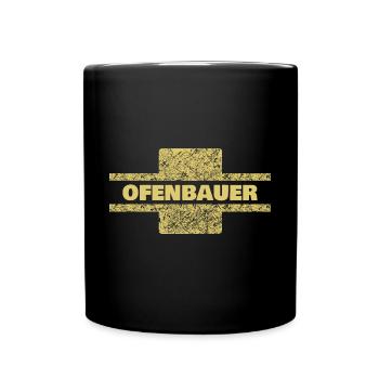 Beruf Ofenbauer - Tasse einfarbig - Schwarz - Vorne