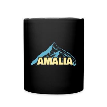 Amalia als Frauenname - Tasse einfarbig - Schwarz - Vorne