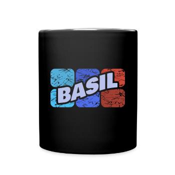 Geschenk für Basil - Tasse einfarbig - Schwarz - Vorne