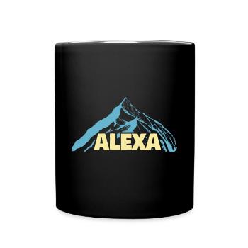 Frauenname Alexa - Tasse einfarbig - Schwarz - Vorne