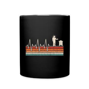 Imker Herzschlag - Tasse einfarbig - Schwarz - Vorne