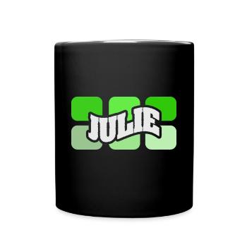 Name Julie - Full Colour Mug - black - Front