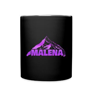 Malena als Berg - Tasse einfarbig - Schwarz - Vorne