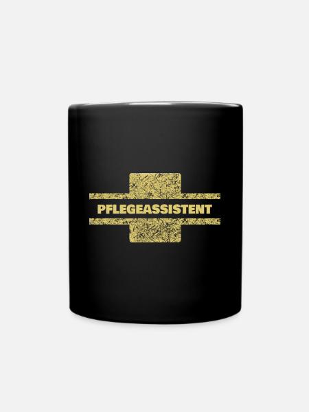 Pflegeassistent als Beruf - Tasse einfarbig - Schwarz