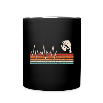 Battement de cœur du grimpeur - Mug uni - noir - Devant