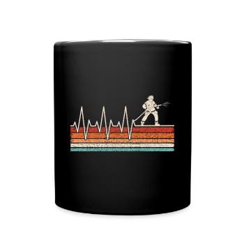 Firefighter Heartbeat - Full Colour Mug - black - Front