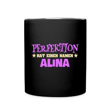 Alina as a woman's name - Full Colour Mug - black - Front