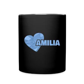 Amilia : Maman - Mug uni - noir - Devant