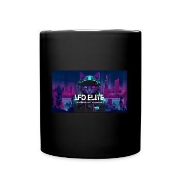 LFD-Elite Cat - Gaming mit Freude ! - Tasse einfarbig - Schwarz - Vorne