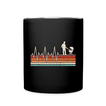 Griller Herzschlag - Tasse einfarbig - Schwarz - Vorne